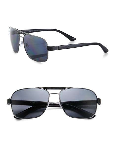 prada triangle aviator sunglasses|Prada aviator sunglasses original.